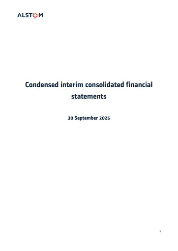 Thumbnail Alstom Financial Statement 2025-h1