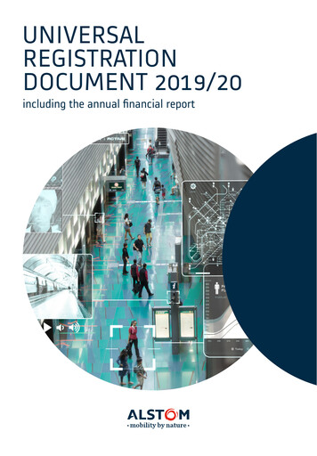 Thumbnail Alstom Universal Registration Document 2019-2020