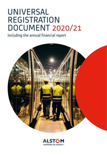 Thumbnail Alstom Universal Registration Document 2020-2021