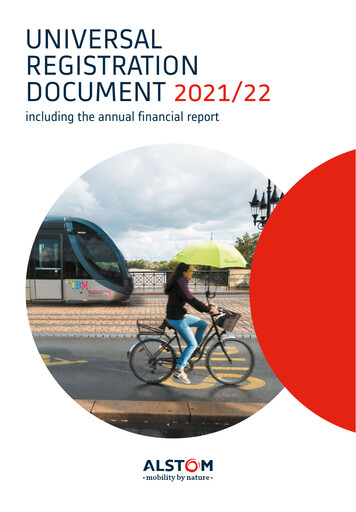 Thumbnail Alstom Universal Registration Document 2021-2022