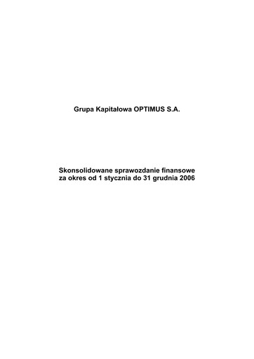 Thumbnail CD Projekt Financial Statement 2006