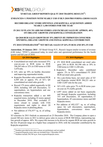 Thumbnail X5 Retail Group Financial Statement 2010