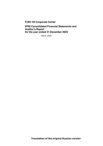 Thumbnail X5 Retail Group Financial Statement 2025