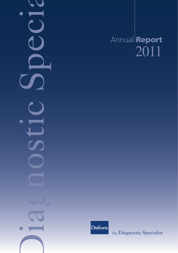 Thumbnail DiaSorin Annual Report 2011