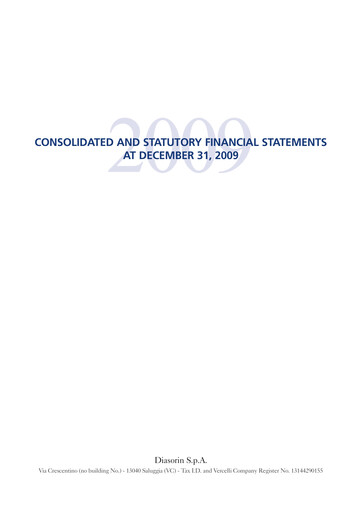 Thumbnail DiaSorin Financial Statement 2009