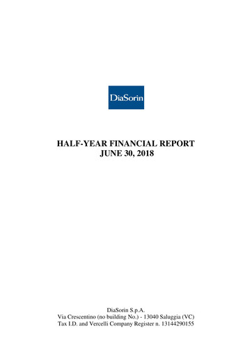 Thumbnail DiaSorin Half-year Report 2018-h1