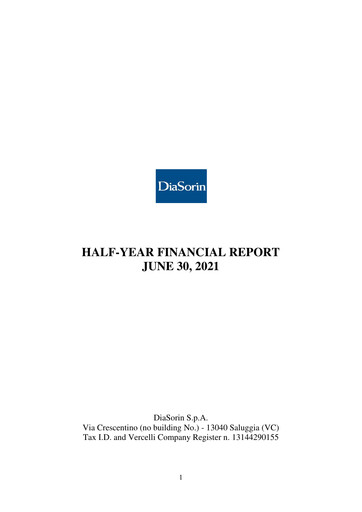 Thumbnail DiaSorin Half-year Report 2021-h1