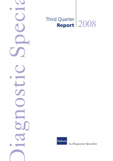 Thumbnail DiaSorin Quarterly Report 2008-q3