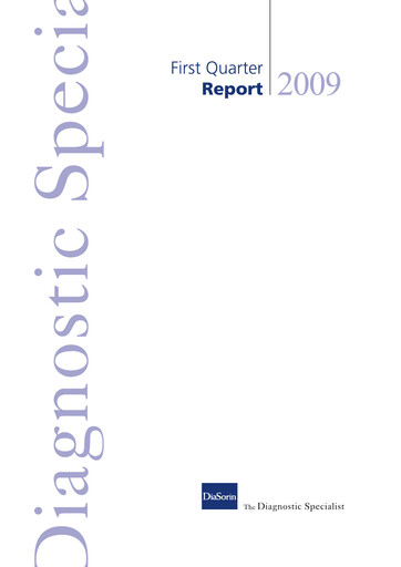 Thumbnail DiaSorin Quarterly Report 2009-q1