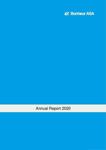 Miniature Bonheur ASA Rapport annuel 2020
