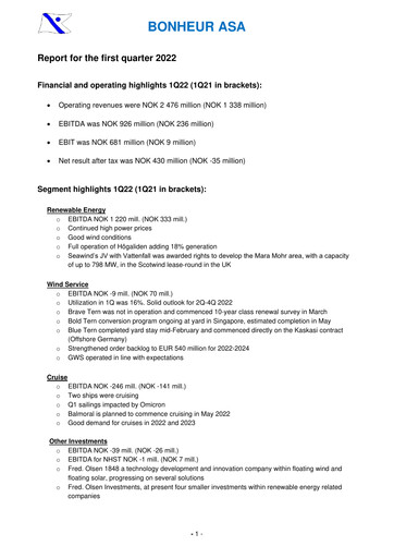 Thumbnail Bonheur ASA Quarterly Report 2022-q1