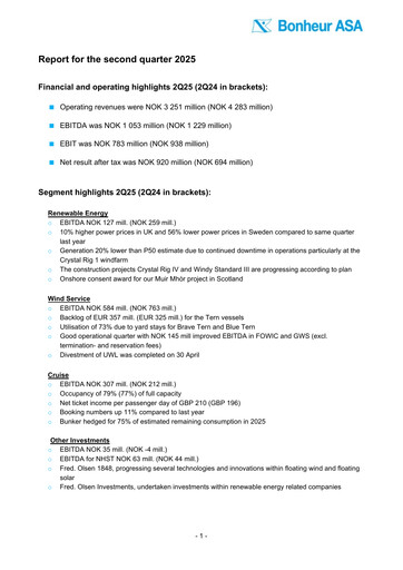 Thumbnail Bonheur ASA Quarterly Report 2025-q2
