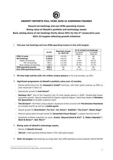 Vorschaubild Ubisoft Finanzbericht 2020-2021