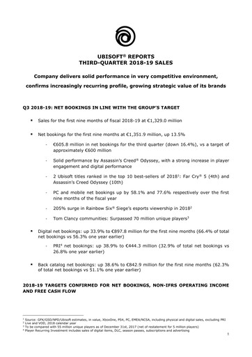 Vorschaubild Ubisoft Quartalsbericht 2018-q3