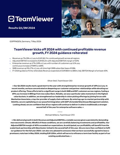 Miniature TeamViewer Rapport trimestriel 2024-q1