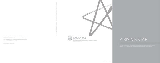 Thumbnail Miramar Hotel and Investment Annual Report 2006-2007