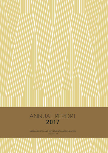 Thumbnail Miramar Hotel and Investment Annual Report 2017