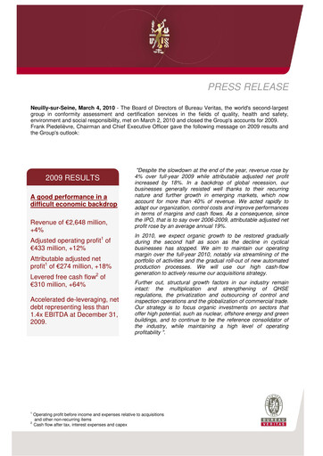 Thumbnail Bureau Veritas Financial Report 2009