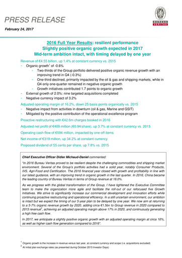 Thumbnail Bureau Veritas Financial Report 2016