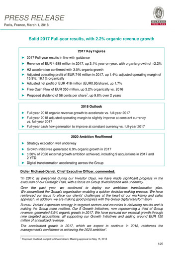 Thumbnail Bureau Veritas Financial Report 2017