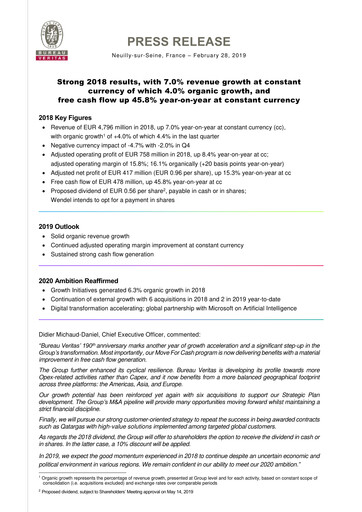 Thumbnail Bureau Veritas Financial Report 2018