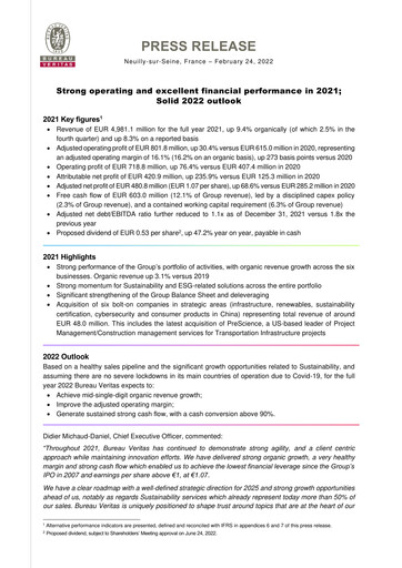 Thumbnail Bureau Veritas Financial Report 2021
