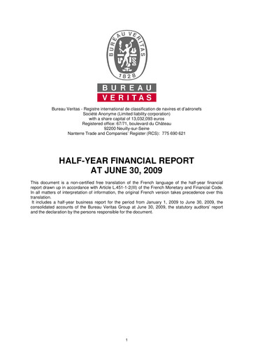Thumbnail Bureau Veritas Half-year Report 2009-h1