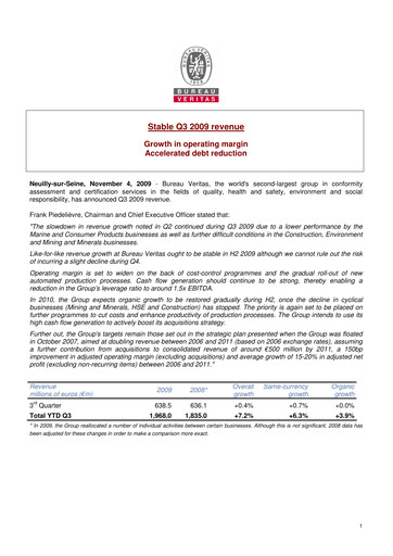 Thumbnail Bureau Veritas Quarterly Report 2009-q3