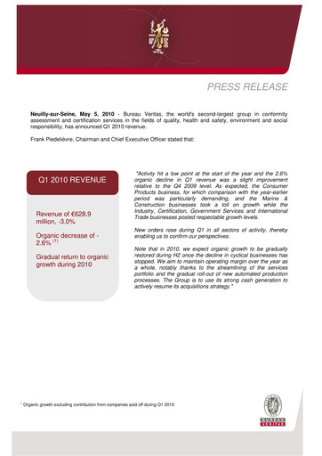 Thumbnail Bureau Veritas Quarterly Report 2010-q1