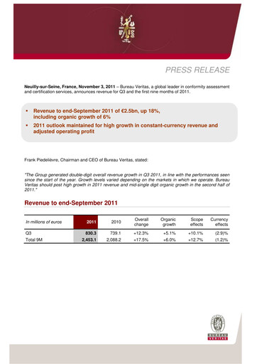 Thumbnail Bureau Veritas Quarterly Report 2011-q3