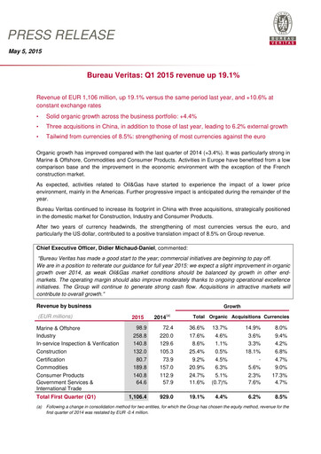 Thumbnail Bureau Veritas Quarterly Report 2015-q1