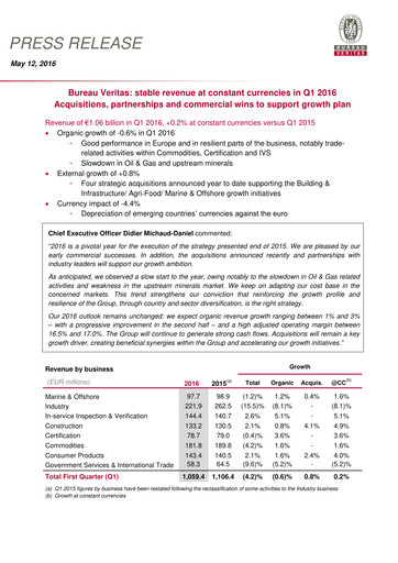 Thumbnail Bureau Veritas Quarterly Report 2016-q1
