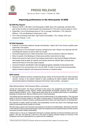 Thumbnail Bureau Veritas Quarterly Report 2020-q3