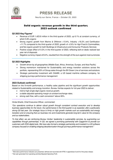 Thumbnail Bureau Veritas Quarterly Report 2023-q3