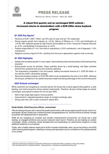 Thumbnail Bureau Veritas Quarterly Report 2025-q1