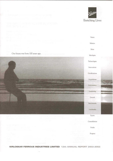 Thumbnail Kirloskar Ferrous Industries Annual Report 2002-2003