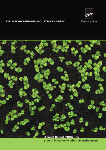 Thumbnail Kirloskar Ferrous Industries Annual Report 2007