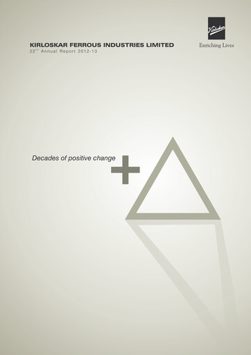 Thumbnail Kirloskar Ferrous Industries Annual Report 2013