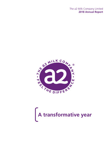 Thumbnail The a2 Milk Company
 Annual Report 2018