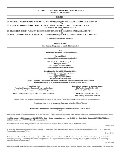 Thumbnail Baozun Annual Report 2017
