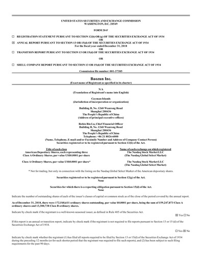 Thumbnail Baozun Annual Report 2018