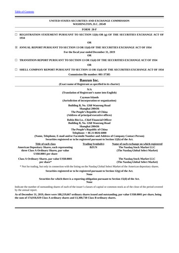 Thumbnail Baozun Annual Report 2019