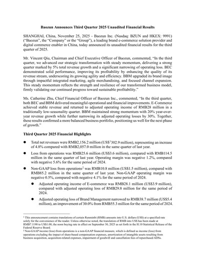 Thumbnail Baozun Quarterly Report 2025-q3