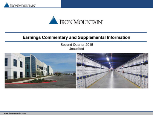 Thumbnail Iron Mountain Quarterly Report 2015-q2