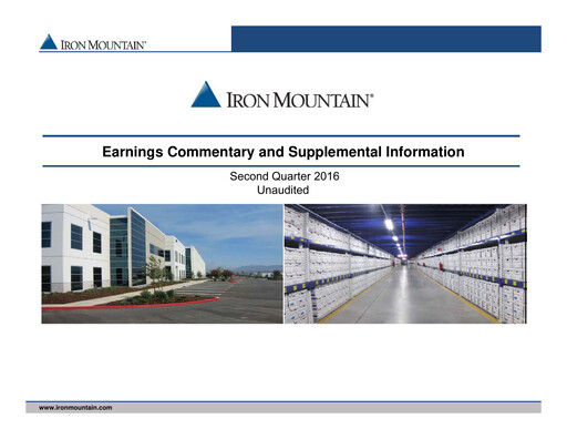 Thumbnail Iron Mountain Quarterly Report 2016-q2