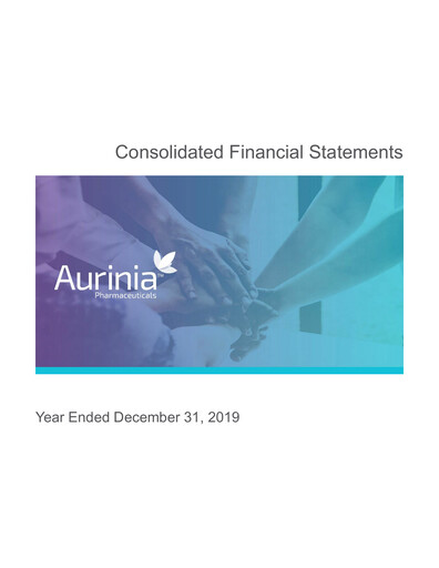 Thumbnail Aurinia Pharmaceuticals
 Financial Statement 2019