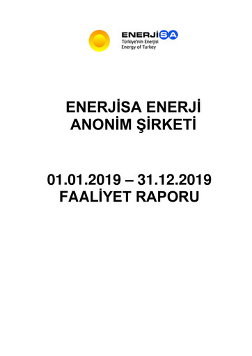 Thumbnail Enerjisa Enerji
 Annual Report 2019