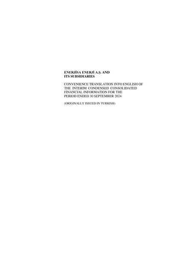 Thumbnail Enerjisa Enerji
 Financial Statement 2024-9m