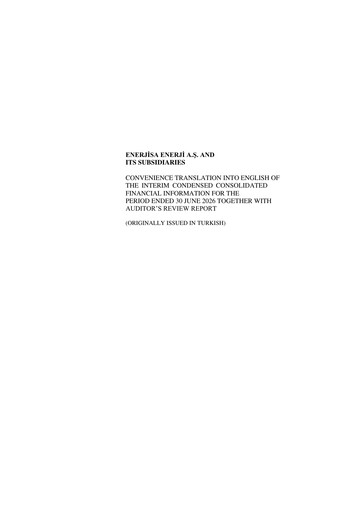 Thumbnail Enerjisa Enerji
 Financial Statement 2026-h1