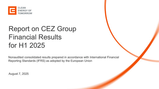 Thumbnail ČEZ Group
 Half-year Report 2025-h1